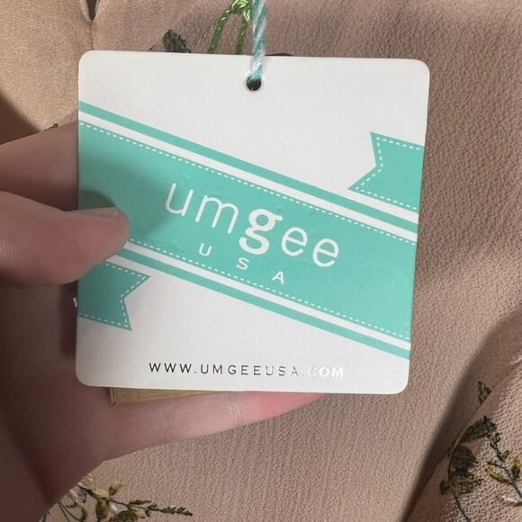 Umgee Womens Boho Floral Shift Dress Size Large Bell Sleeves Knee Length Casual - Picture 6 of 13